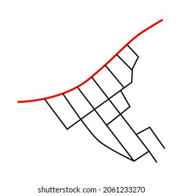 urban residential area road network map design