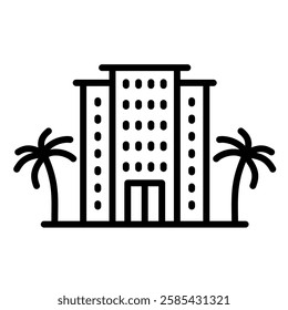 Urban Resort icon line vector illustration