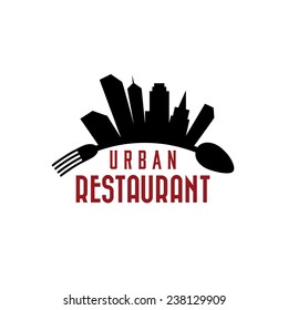 urban restaurant vector design template