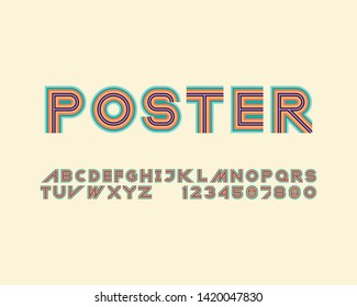 Urban Retro font set in vector format