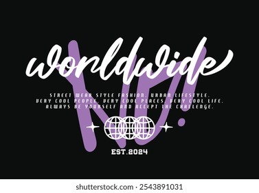 Urban retro quote typography text and drawing. Vector illustration design.
