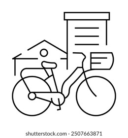 urban riding line icon vector. urban riding sign. isolated contour symbol black illustration