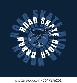 Urbano Roar Skate Rider dinossauro vetor gráfico design