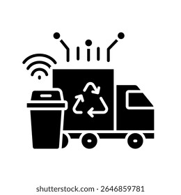 Urban safety management black flat icon. Vector isolated element. Editable stroke.