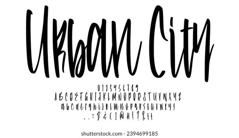 Urban Script Graffity Brush font Best Alphabet Alphabet Brush Script Logotype Font lettering handwritten