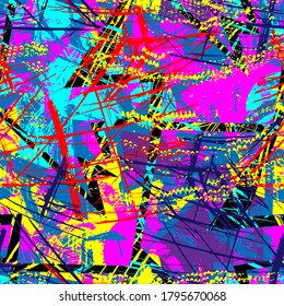 Urban seamless abstract chaotic pattern