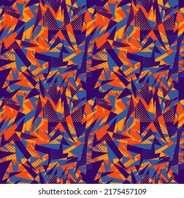 Patrón abstracto urbano sin fisuras con elementos de geometría curvada
