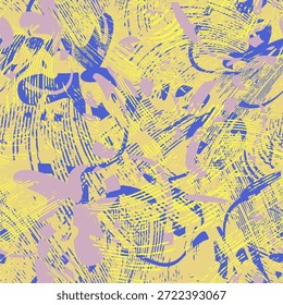 Urban seamless abstract pattern. Modern camouflage style with grunge tracks