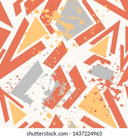 Urban seamless abstract pattern with triangle elements.