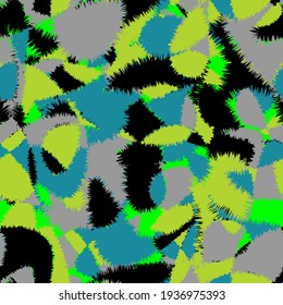 Obra artística urbana sin fisuras con patrones abstractos caóticos coloridos vectoriales