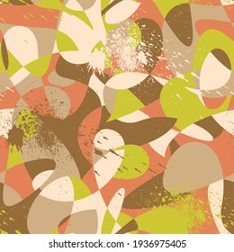 Urban seamless artwork with abstract vector colorful chaotic patterns