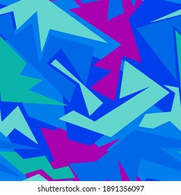 Urban seamless hand drawn curved geometry pattern