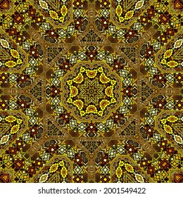Ornamento urbano sin fisuras con estructura de elementos geométricos. Motif africano gráfico. Impresión batik. Textura de elementos pequeños. Patrón de la libreta de vectores.