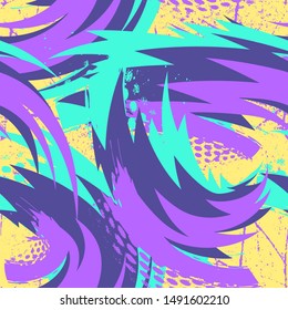 Urban seamless pattern with curved elements.
