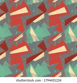 Urban seamless pattern with curved geometry elements