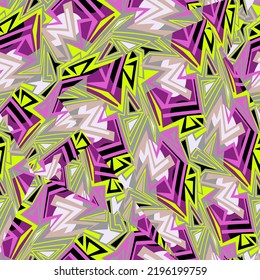 Urban seamless pattern with curved geometry elements