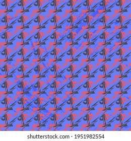 Urban seamless pattern with geometry curved elements