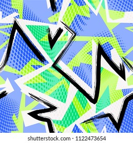 Urban seamless pattern with grunge effect