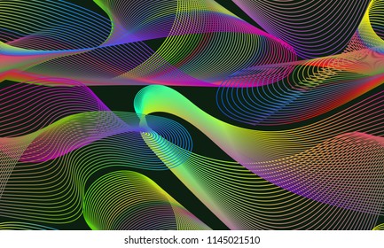 Urban seamless pattern of iridescent chaotic lines.