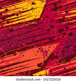 Urban seamless pattern with triangle repeat element. Grunge background and dots.