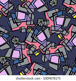 Vector Urban Pattern Urban Seamless Pattern Vector Line Art: vector de stock (libre de ...