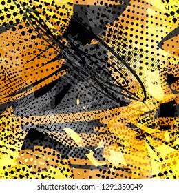 Urban seamless texture. Dots and strokes. Abstract vector background for web page, banners backdrop, fabric, home decor, wrapping, boys or sports design