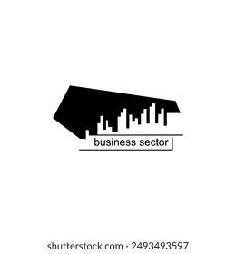 urban silhouette vector design, illustration of the business sector of developed countries