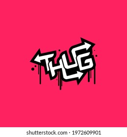 Urban and simple graffiti logo template.