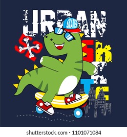 urban skate cartoon vector