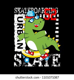 urban skate cartoon vector