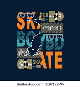 urban skate t shirt design vector for t shirt and other use