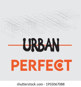 urban slogan print for tee - vector
