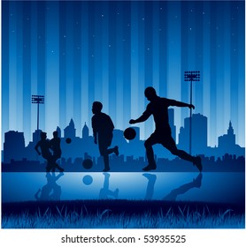 Urban soccer background
