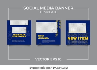 Template Social Media Post Design Ads Stock Vector (royalty Free 