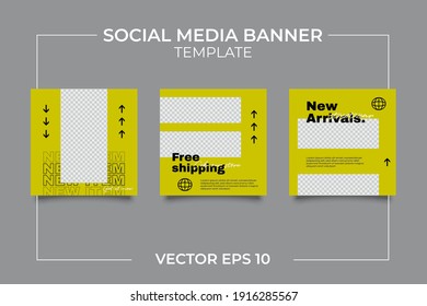 Urban Social Media Post Template for digital marketing and sale promo. modern fashion advertising
