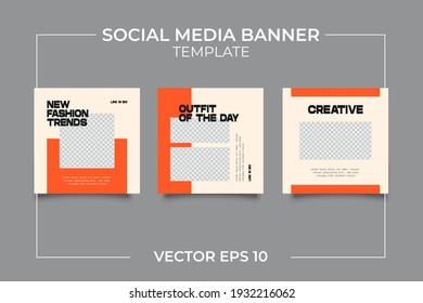 Urban Social Media Post Template for digital marketing and sale promo. modern fashion advertising
