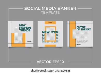 Urban Social Media Post Template for digital marketing and sale promo. modern fashion advertising
