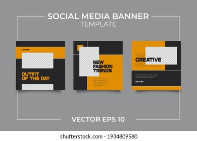 Urban Social Media Post Template for digital marketing and sale promo. modern fashion advertising
