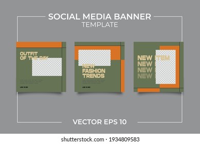 Urban Social Media Post Template for digital marketing and sale promo. modern fashion advertising
