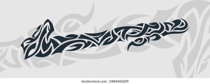 Urbana conjunto de alas de tatuaje tribal de raíces sólidas
