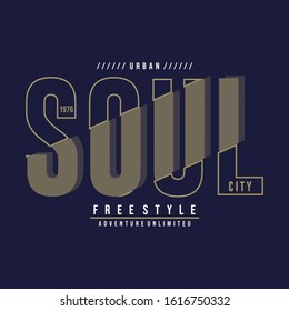 Urban Soul typography design vector illustration