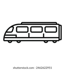 Urban speed train icon outline vector. Public metro. Fast station move