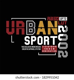urban sport design typography vector illustration for print