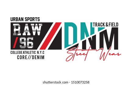 urban sports typography for print t shirt