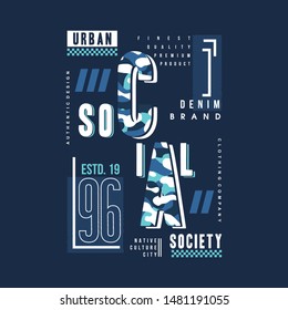 urban sreet army graphic typography design t shirt