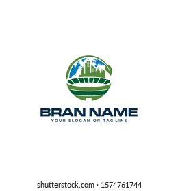 urban stadium design vector white background template white background