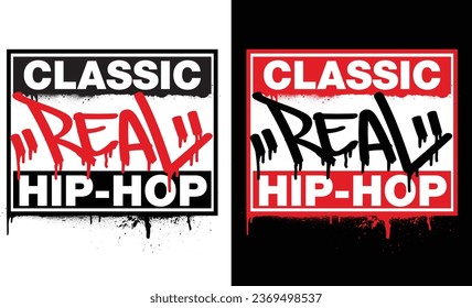 Urban Street Art Hip Hop Graffiti Designs. Streetwear Typografie, Vektorgrafiken.