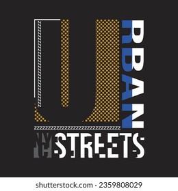 urban street design typography vector illustration