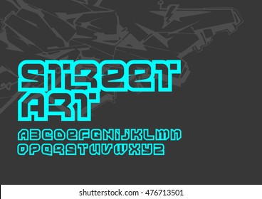 Urban Street Font Outline Thick
