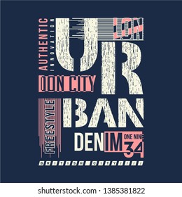 urban street line and abstract graphic design t shirt typography vector illustration for ready print